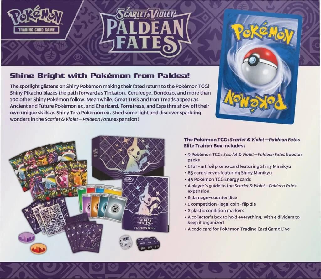 Pokemon Paldean Fates Elite Trainer Box - Eclipse Games Puzzles Novelties