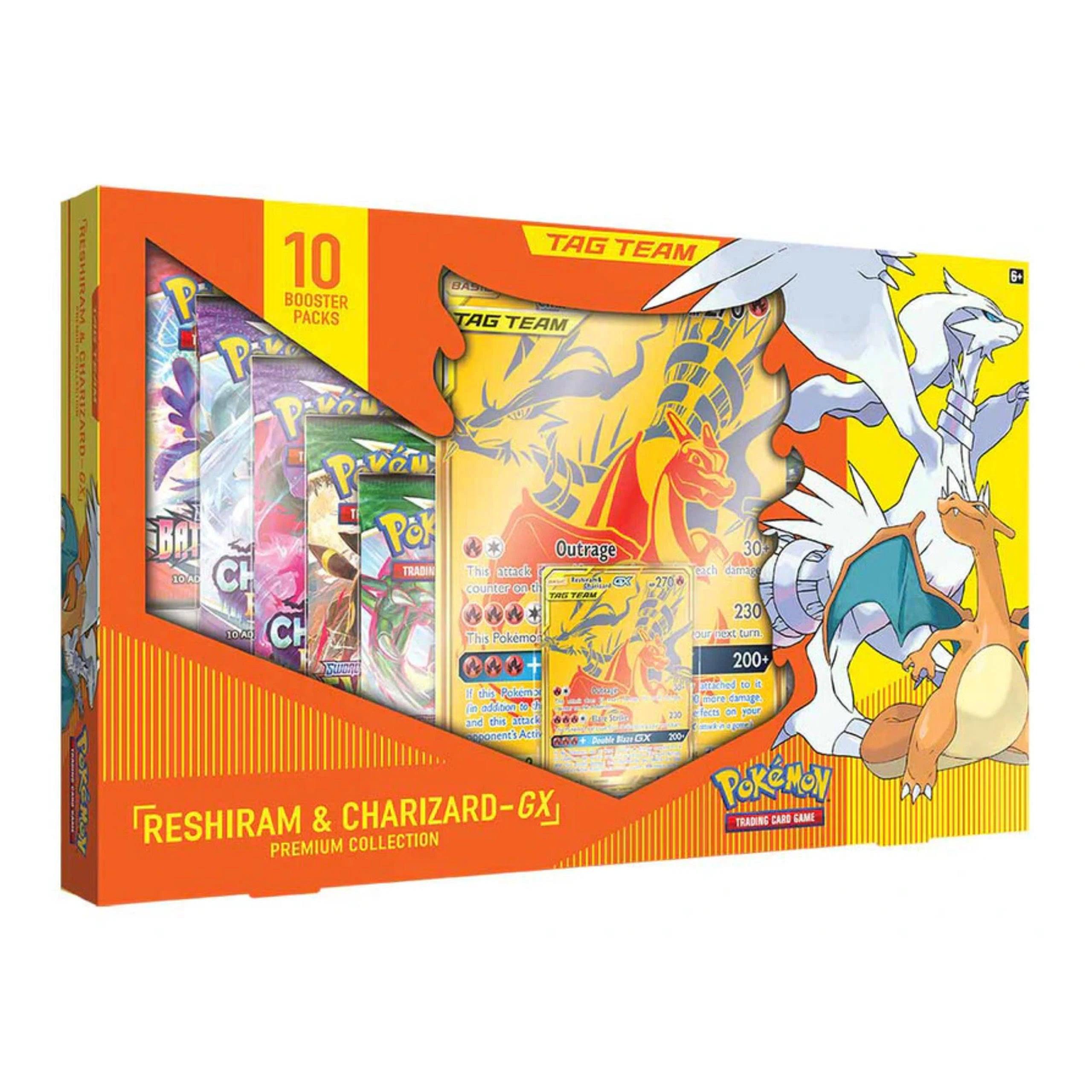 Pokemon TCG Charizard Reshriam GX Premium Collection - Eclipse Games Puzzles Novelties