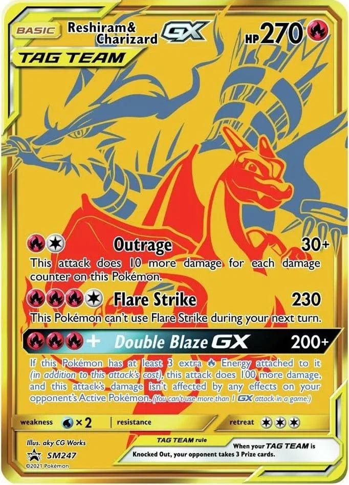 Pokemon TCG Charizard Reshriam GX Premium Collection - Eclipse Games Puzzles Novelties