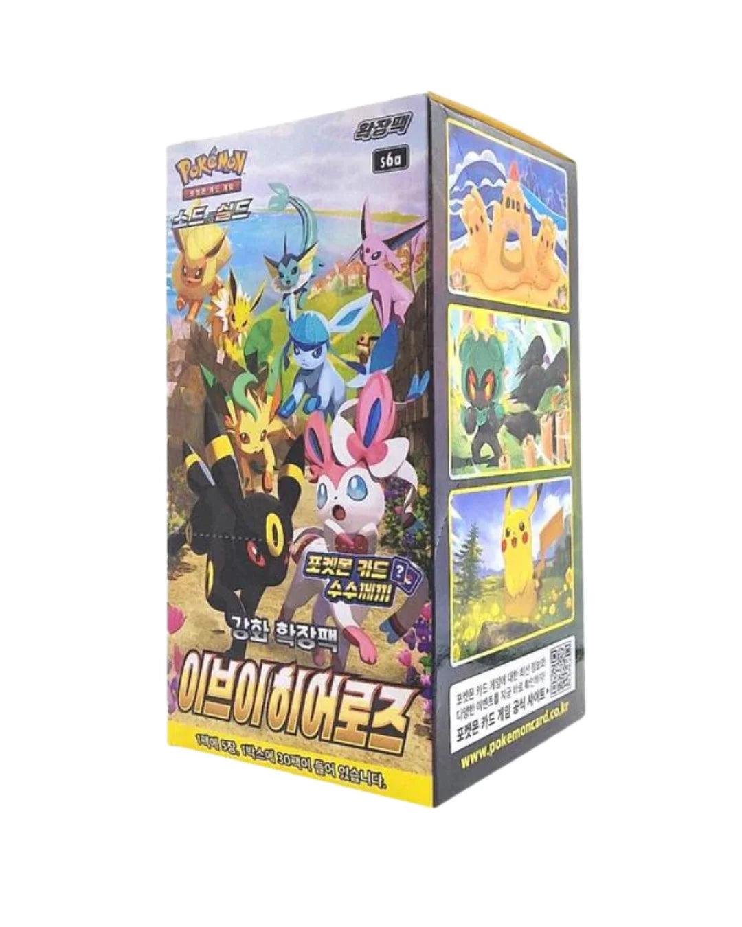 Pokemon TCG Game Eevee Heroes s6a Booster Box Korean Version - Eclipse Games Puzzles Novelties