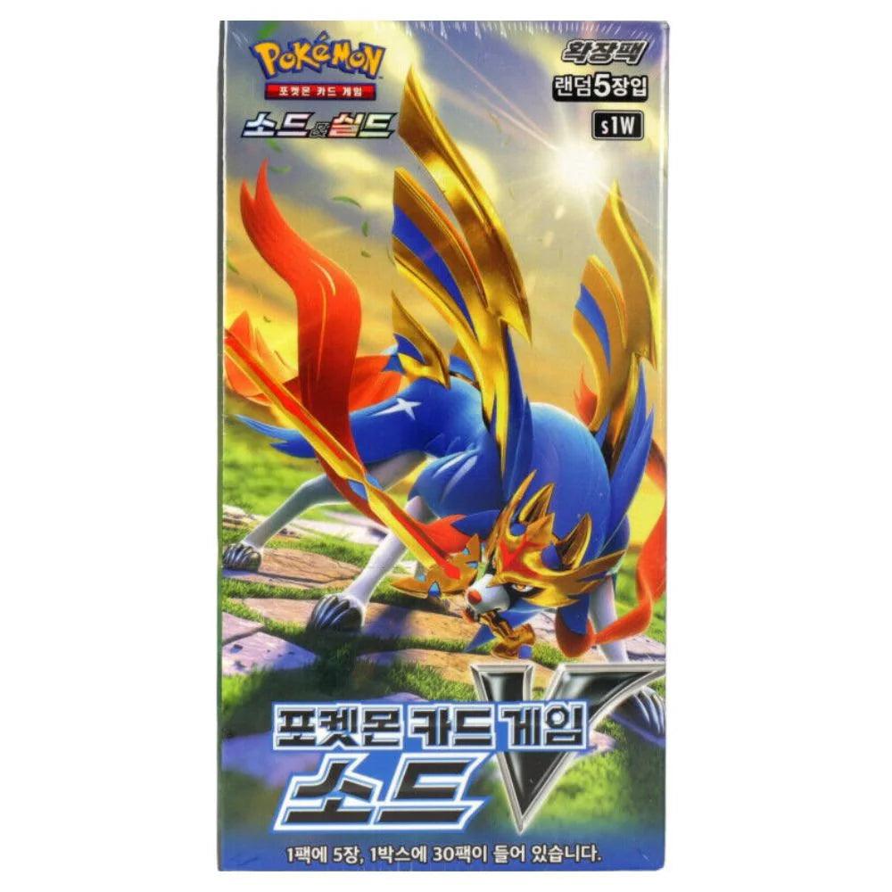 Pokemon TCG S1W Sword V Booster Box Korean - Eclipse Games Puzzles Novelties