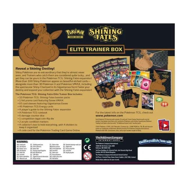 Pokemon TCG Shining Fates Elite Trainer Box - Eclipse Games Puzzles Novelties