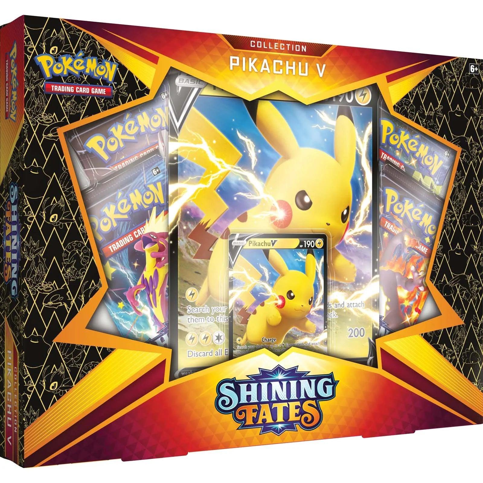 Pokemon TCG Shining Fates Pikachu V Collection - Eclipse Games Puzzles Novelties