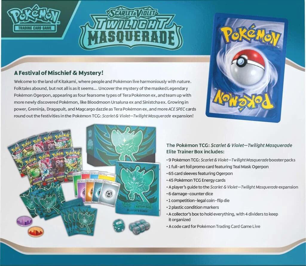 Pokemon TCG Sv6 Twilight Masquerade Elite Trainer Box - Eclipse Games Puzzles Novelties