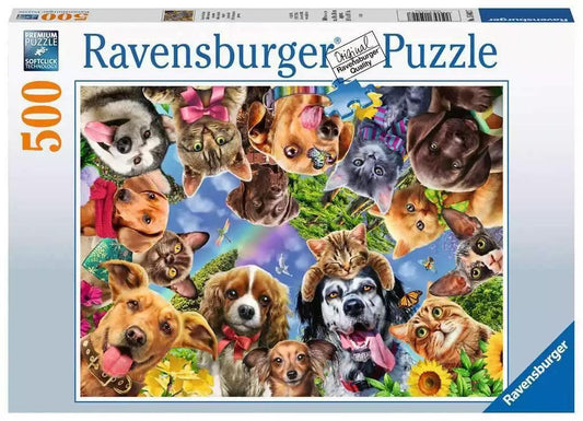 Ravensburger Animal Selfie 500 Pieces Jigsaw Puzzle - Eclipse Games Puzzles Novelties