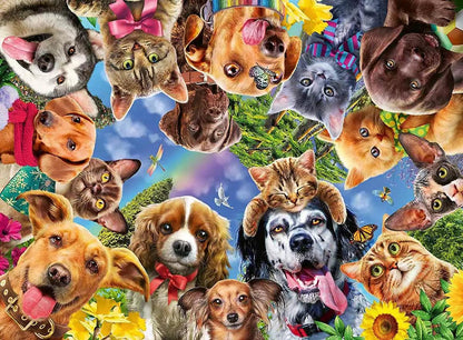 Ravensburger Animal Selfie 500 Pieces Jigsaw Puzzle - Eclipse Games Puzzles Novelties