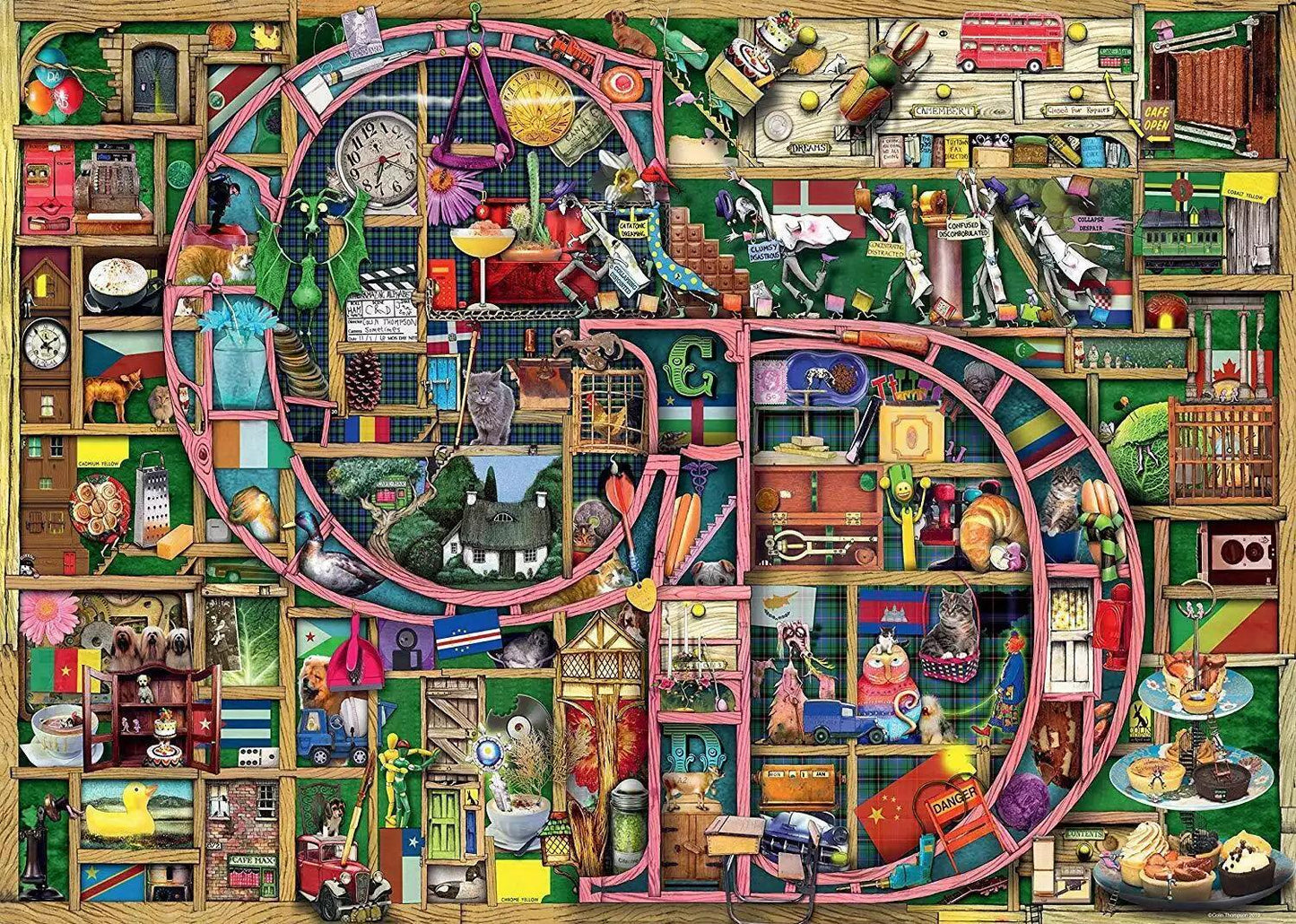 Ravensburger Awesome Alphabet C & D Puzzle 1000 Pieces Jigsaw Puzzle - Eclipse Games Puzzles Novelties