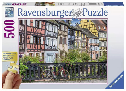 Ravensburger Colmar France Large Piece Format Puzzle 500 Pieces Jigsaw Puzzle - Eclipse Games Puzzles Novelties