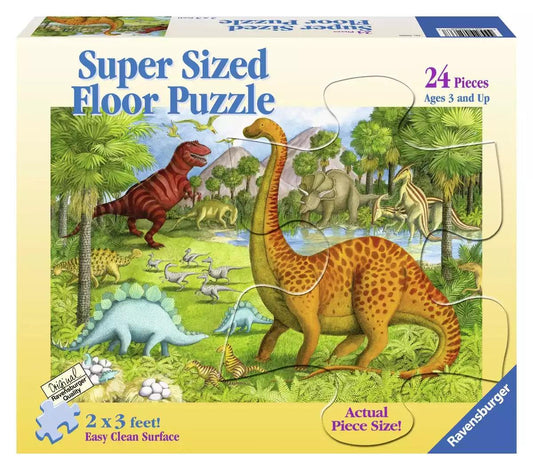 Ravensburger Dinosaur Pals Supersize Puzzle 24 Pieces Jigsaw Puzzle - Eclipse Games Puzzles Novelties