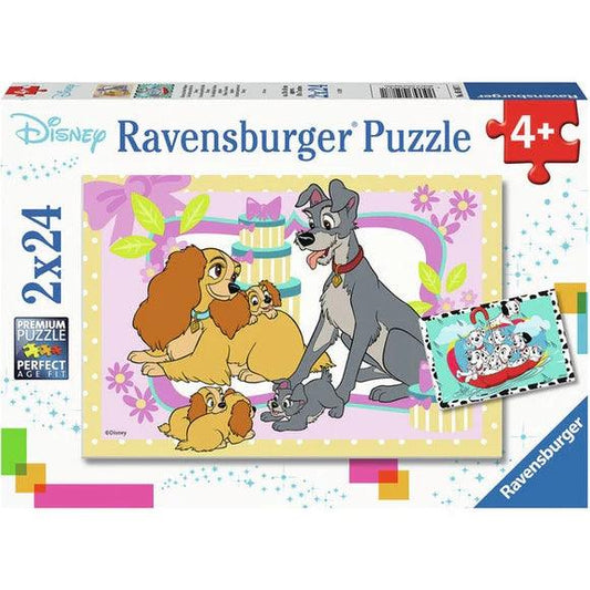 Ravensburger Disneys Favourite Puppies 2x24 Pieces Jigsaw Puzzle - Eclipse Games Puzzles Novelties