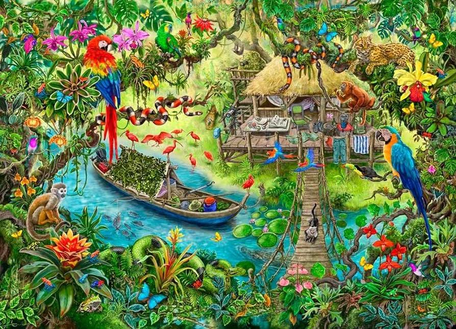 Ravensburger Escape Puzzle Kids Jungle Journey 368 Pieces Jigsaw Puzzle - Eclipse Games Puzzles Novelties