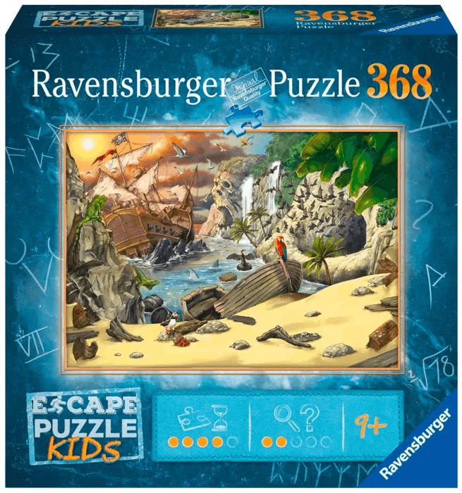 Ravensburger Escape Puzzle Kids Pirates In Peril 368 Pieces Jigsaw Puzzle - Eclipse Games Puzzles Novelties