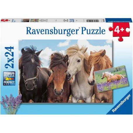 Ravensburger Horse Friends 2x24 Pieces Jigsaw Puzzle - Eclipse Games Puzzles Novelties
