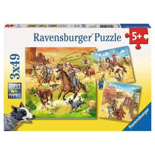 Ravensburger In The Wild West 3x49 Pieces Jigsaw Puzzle - Eclipse Games Puzzles Novelties