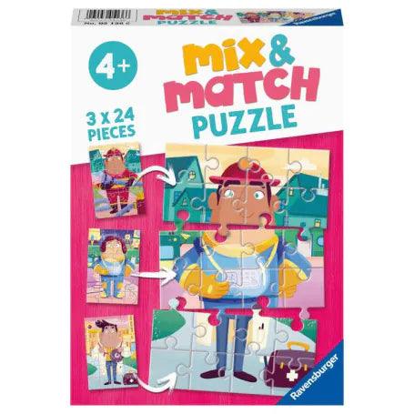 Ravensburger Job Mix And Match 3x24 Pieces Jigsaw Puzzle - Eclipse Games Puzzles Novelties