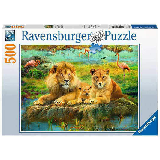 Ravensburger Lions In The Savannah 500 Pieces Jigsaw Puzzle - Eclipse Games Puzzles Novelties