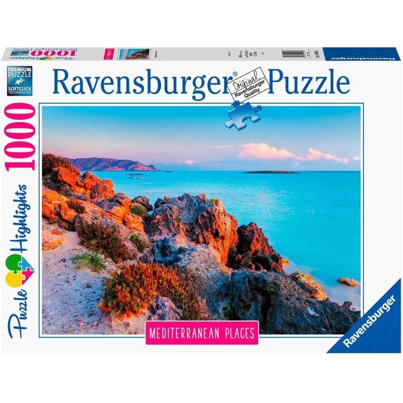 Ravensburger Mediterranean Greece 1000 Pieces Jigsaw Puzzle - Eclipse Games Puzzles Novelties