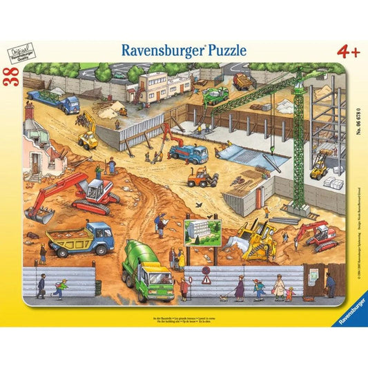 Ravensburger On The Building Site 38 Pieces Jigsaw Puzzle - Eclipse Games Puzzles Novelties