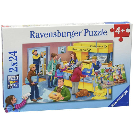 Ravensburger The Busy Post Office 2x24 Pieces Jigsaw Puzzle - Eclipse Games Puzzles Novelties