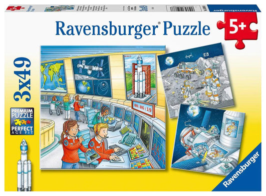 Ravensburger Tom And Mia Go On A Space Mission 3x49 Pieces Jigsaw Puzzle - Eclipse Games Puzzles Novelties