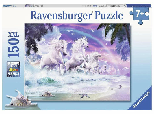 Ravensburger Unicorns On The Beach 150 Pieces Jigsaw Puzzle - Eclipse Games Puzzles Novelties