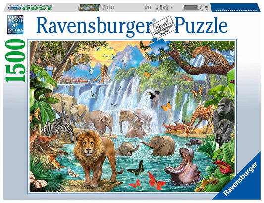 Ravensburger Waterfall Safari 1500 Pieces Jigsaw Puzzle - Eclipse Games Puzzles Novelties