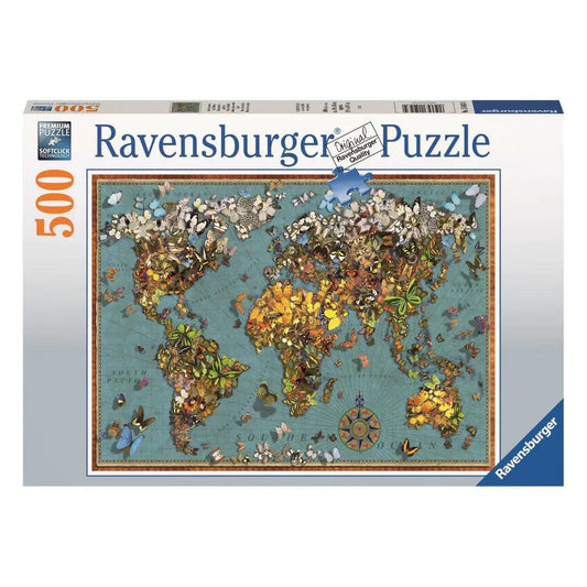 Ravensburger World Of Butterflies 500 Pieces Jigsaw Puzzle - Eclipse Games Puzzles Novelties