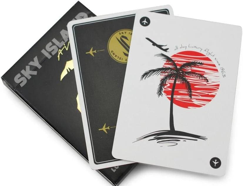 Sky Island Black Playing Cards - Eclipse Games Puzzles Novelties