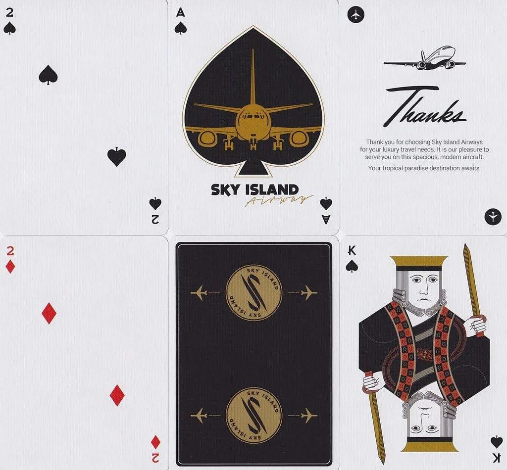 Sky Island Black Playing Cards - Eclipse Games Puzzles Novelties