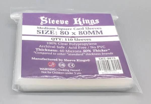 Sleeve Kings Board Game Sleeves Medium Square (80mm x 80mm) (110 Sleeves Per Pack) - Eclipse Games Puzzles Novelties