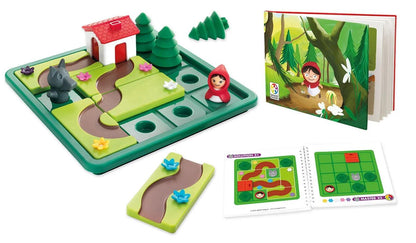 SmartGames Little Red Riding Hood Deluxe Board Game A Preschool Puzzle Game and Brain Game for Kids Cognitive Skill Building Challenges Ages 4-7 - Eclipse Games Puzzles Novelties