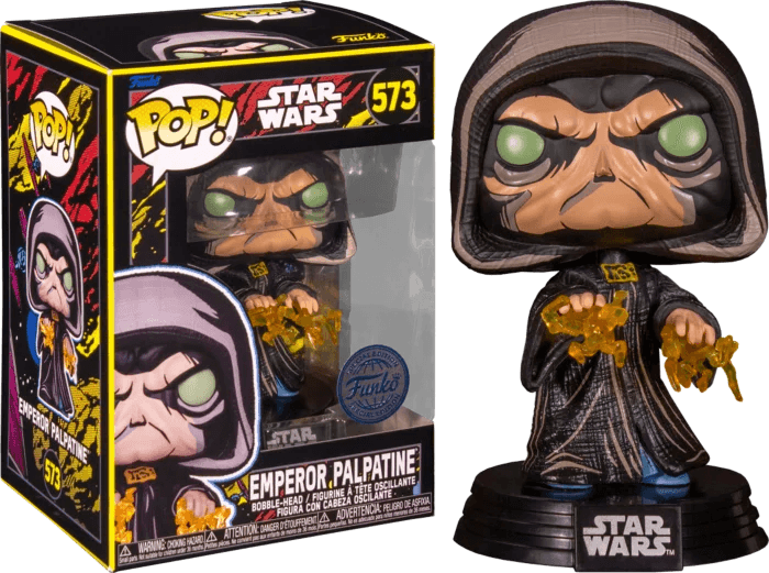 Star Wars - Emperor Palpatine Retro Series Pop! Vinyl Figure #573 - Eclipse Games Puzzles Novelties