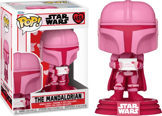 Star Wars: The Mandalorian - The Mandalorian Valentine's Day Pop! Vinyl Figure #495 - Eclipse Games Puzzles Novelties