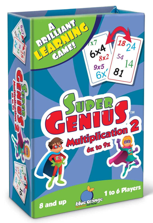 Super Genius Multiplication 2 Blue Orange Games - Eclipse Games Puzzles Novelties
