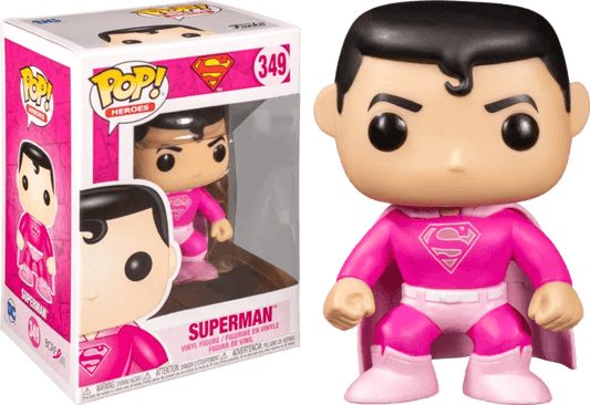 Superman - Superman Pink Breast Cancer Awareness Pop! Vinyl Figure #349 - Eclipse Games Puzzles Novelties