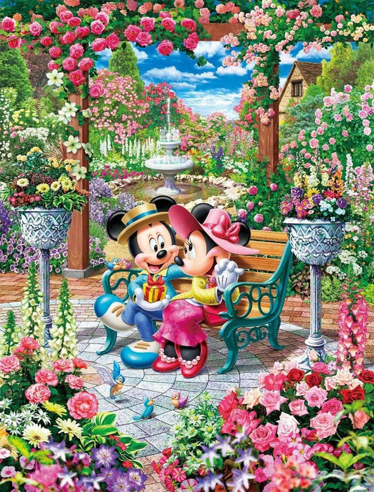 Tenyo Puzzle Disney Mickey And Minnie Blooming Love Royal Garden Puzzle 500 Pieces Jigsaw Puzzle - Eclipse Games Puzzles Novelties