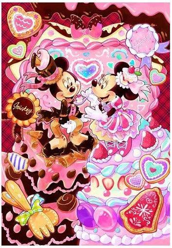 Tenyo Puzzle Disney Mickey And Minnies Melty Sweet Time Puzzle 500 Pieces Jigsaw Puzzle - Eclipse Games Puzzles Novelties