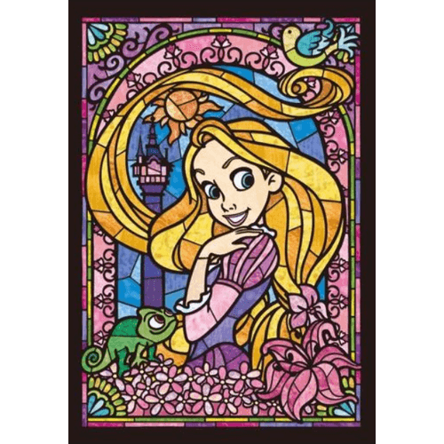 Tenyo Puzzle Disney Rapunzel Stained Glass Puzzle 266 Pieces Jigsaw Puzzle - Eclipse Games Puzzles Novelties