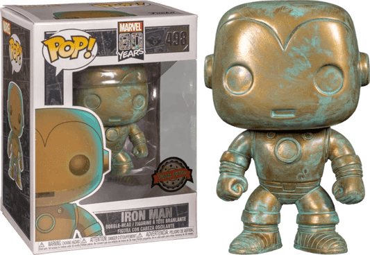 The Avengers - Iron Man Patina 80th Anniversary Pop! Vinyl Figure #498 - Eclipse Games Puzzles Novelties