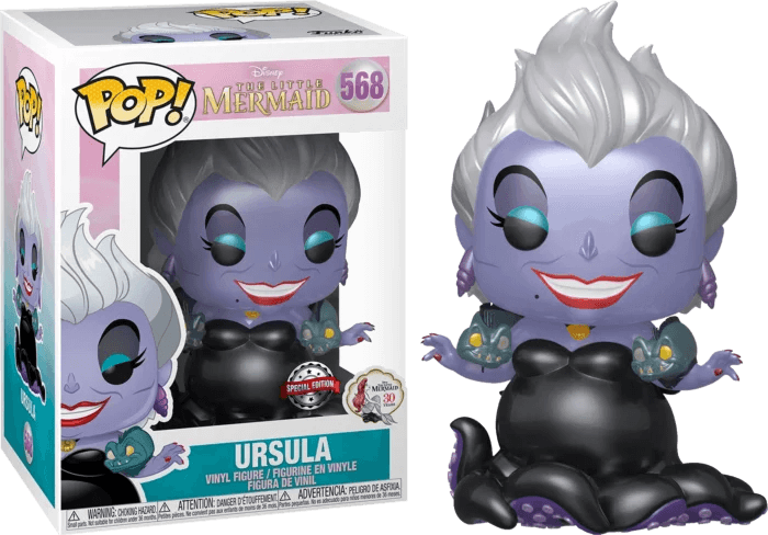 The Little Mermaid - Ursula with Eels Metallic Pop! Vinyl Figure #568 - Eclipse Games Puzzles Novelties