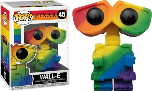 Wall-E - Wall-E Rainbow Pride 2021 Pop! Vinyl Figure #45 - Eclipse Games Puzzles Novelties
