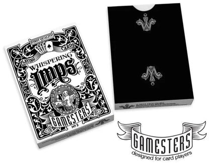Whispering Imps Gamesters Black Playing Cards - Eclipse Games Puzzles Novelties