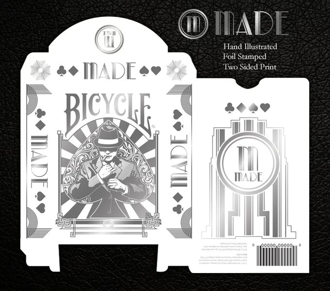 Bicycle Made Silver Playing Cards by Crooked Kings - Eclipse Games Puzzles Novelties