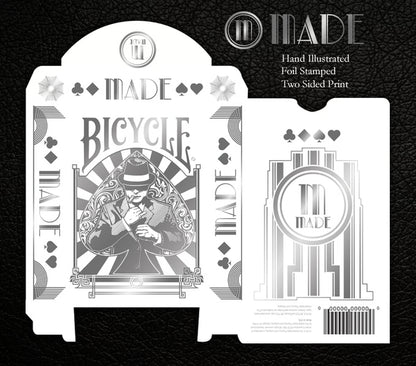 Bicycle Made Silver Playing Cards by Crooked Kings - Eclipse Games Puzzles Novelties