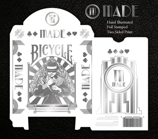 Bicycle Made Silver Playing Cards by Crooked Kings - Eclipse Games Puzzles Novelties