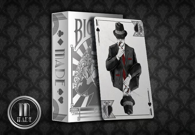Bicycle Made Silver Playing Cards by Crooked Kings - Eclipse Games Puzzles Novelties