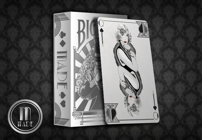 Bicycle Made Silver Playing Cards by Crooked Kings - Eclipse Games Puzzles Novelties