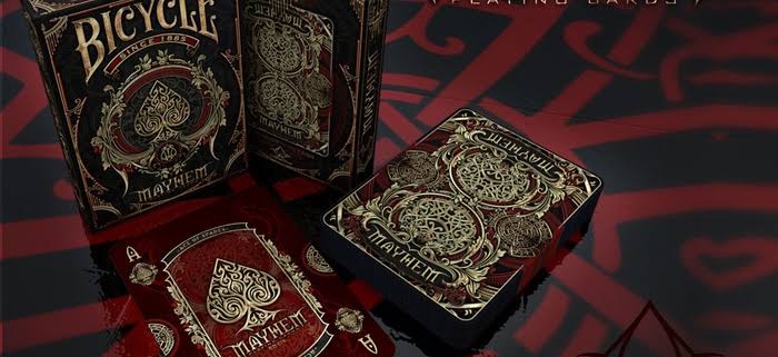 Bicycle Mayhem Red Playing Cards