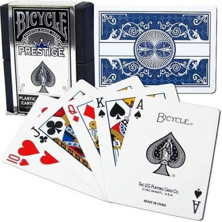 Bicycle Prestige Blue Rider Back 100% Plastic Playing Cards 1