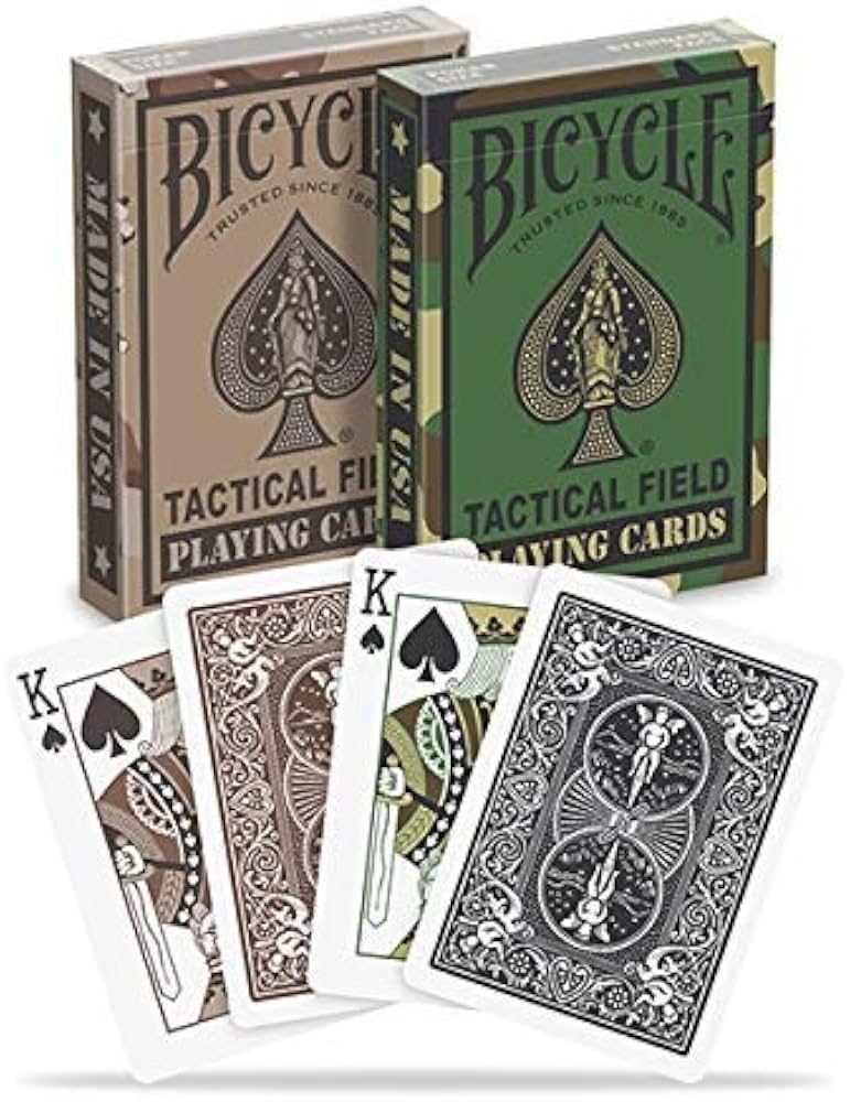 Bicycle Tactical Field Jungle Green/Desert Brown Playing Cards - Eclipse Games Pty Ltd